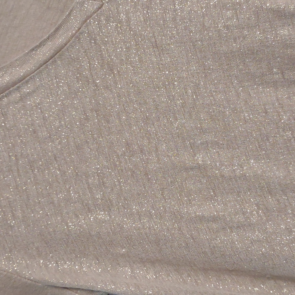 J. Crew 100% Linen Women's Gold Metallic V-Neck Lightweight Tee Shirt Size XS - Picture 5 of 13